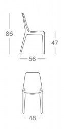 Стул пластиковый Scab Design Ginevra Go Green тортора