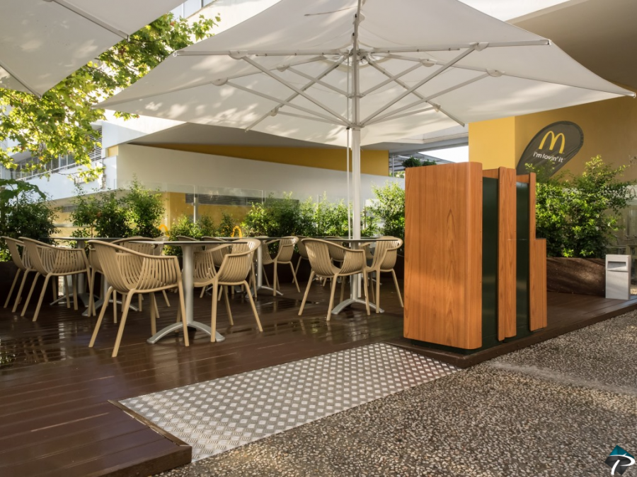 Зонт профессиональный телескопический 6х6 м Capri Starwhite