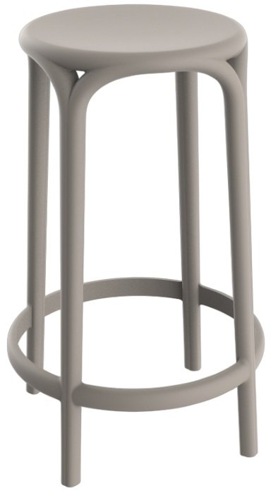 Табурет пластиковый полубарный Vondom Brooklyn Basic тортора