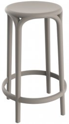 Табурет пластиковый полубарный Vondom Brooklyn Basic тортора