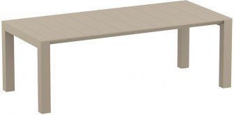 Стол пластиковый раздвижной Vegas Table Medium, бежевый, 1800-2200х1000х750 мм