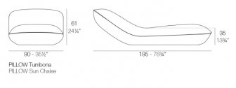 Лежак пластиковый Pillow Basic