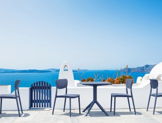 Стол пластиковый Sky Table 70, темно-серый, 700х700х740 мм