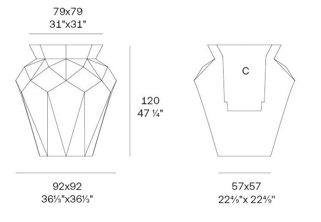 Кашпо пластиковое Origami Hanami Basic