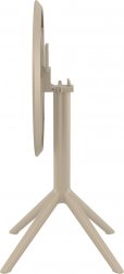 Стол пластиковый складной Sky Folding Table 60, бежевый, 600х740 мм