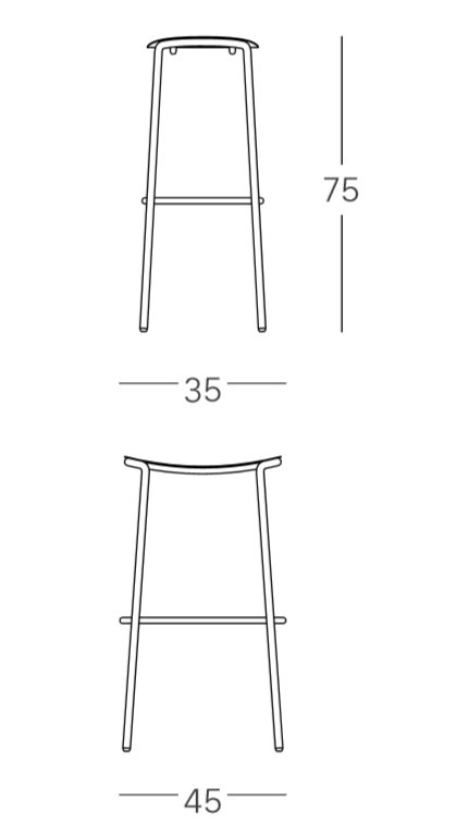 Табурет металлический барный Scab Design Trick терракотовый