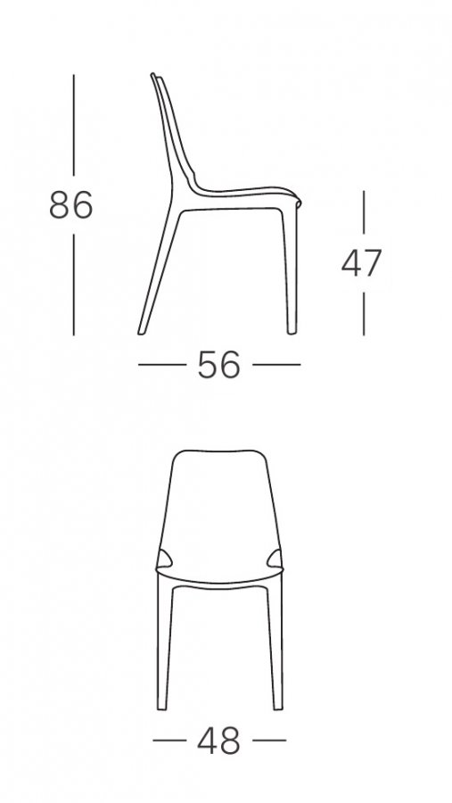 Стул пластиковый Scab Design Ginevra светло-зеленый