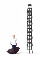 Табурет пластиковый барный Vondom Brooklyn Basic черный