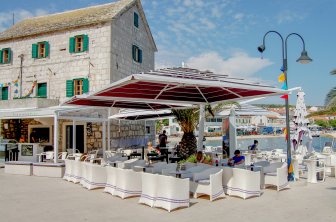 Зонт профессиональный двухкупольный 2.5х5 м Gemelli Split