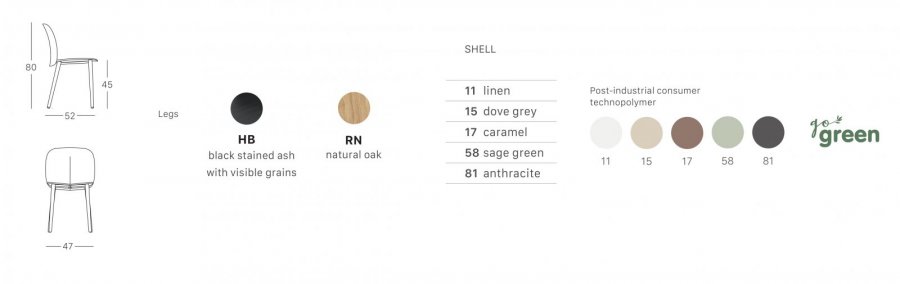 Стул пластиковый Natural Mentha Go Green