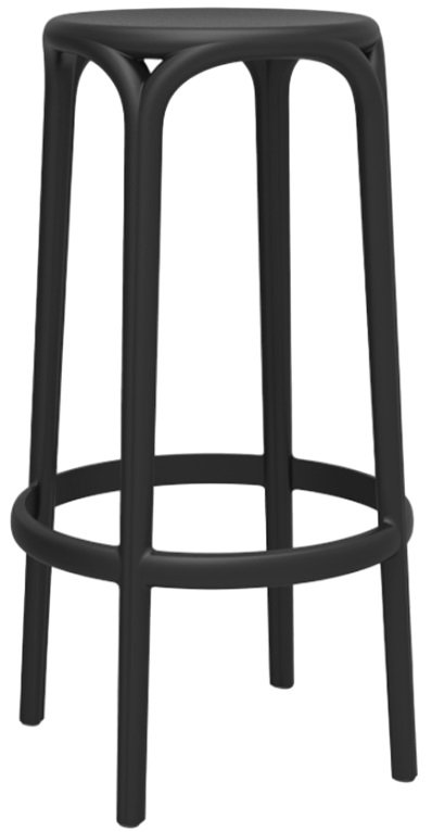 Табурет пластиковый барный Vondom Brooklyn Basic черный