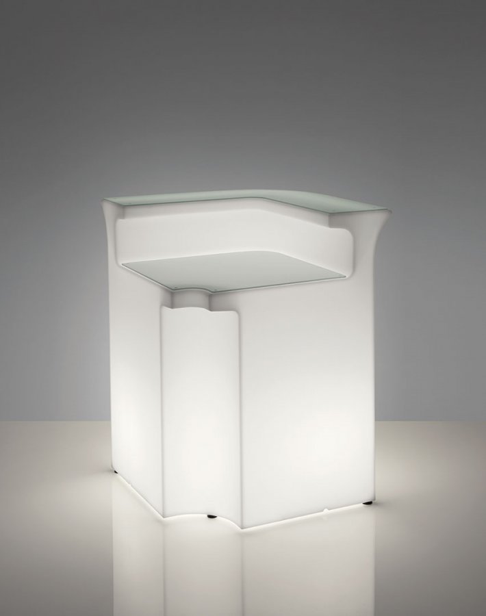 Столешница стеклянная на верх барной стойки Break Corner Top