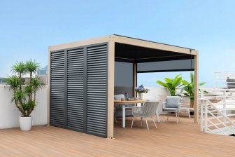 Пергола биоклиматическая 3х4 м с поворотными ламелями SKYPergs Plus