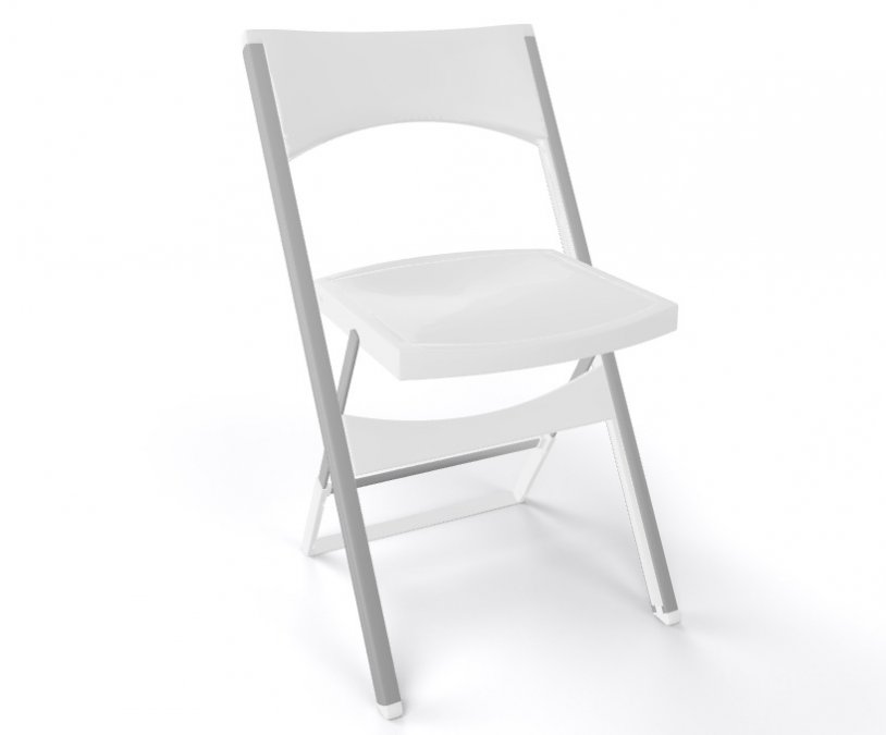 Стул пластиковый складной Gaber Compact белый