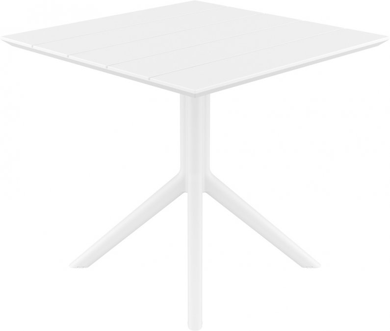 Стол пластиковый Paris Table 80, белый, 800х800х740 мм
