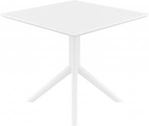 Стол пластиковый Paris Table 80, белый, 800х800х740 мм