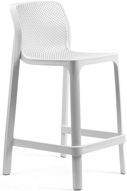 Стул пластиковый полубарный Nardi Net Stool Mini белый