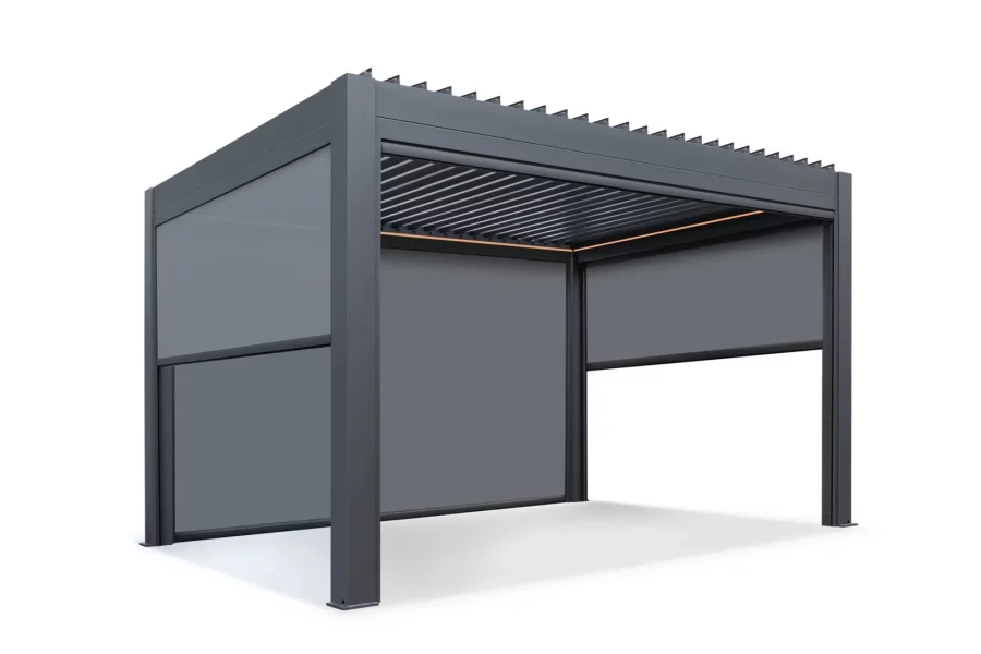 Экран текстиленовый для перголы 3 м Tagliamento Astrol Pergola темно-серый