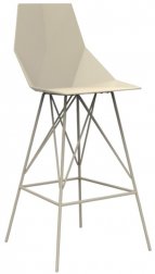 Стул пластиковый барный Vondom Faz Basic слоновая кость