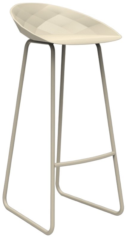 Стул пластиковый барный Vondom Vases Basic слоновая кость