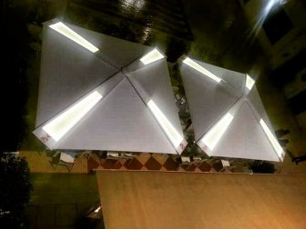 Зонт дизайнерский телескопический 4.5х4.5 м Pyramid