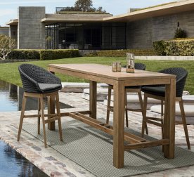 Кресло плетеное барное с подушкой Garden Relax Coachella натуральный, антрацит