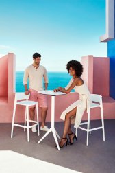 Стул пластиковый барный Vondom Africa Basic белый