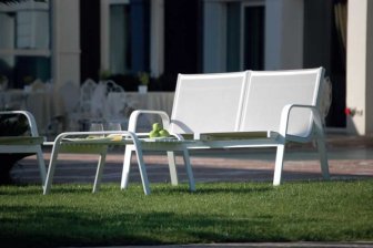 Диван металлический текстиленовый Salotto