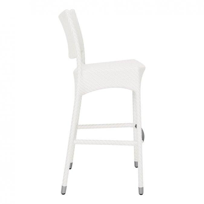 Стул барный плетеный JANUS et Cie Amari снежный