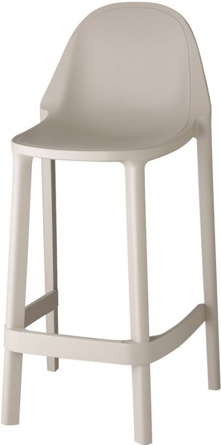Стул барный пластиковый Scab Design Piu тортора