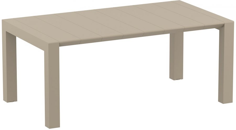 Стол пластиковый раздвижной Vegas Table Medium, бежевый, 1800-2200х1000х750 мм