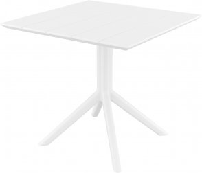 Стол пластиковый Paris Table 80, белый, 800х800х740 мм