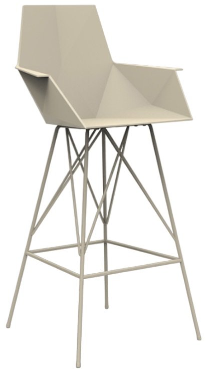 Кресло пластиковое барное Vondom Faz Basic слоновая кость