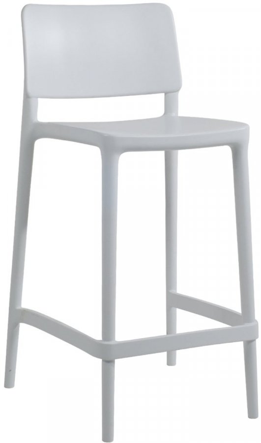Стул пластиковый полубарный PAPATYA Joy-S Bar 65 белый