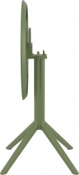 Стол пластиковый складной Sky Folding Table 60, оливковый, 600х740 мм