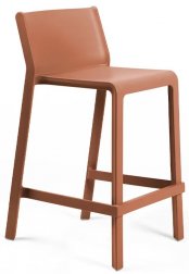 Стул пластиковый полубарный Nardi Trill Stool Mini кирпичный