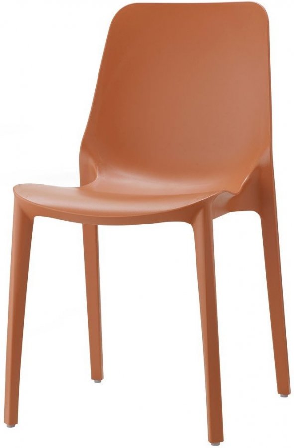 Стул пластиковый Scab Design Ginevra терракотовый