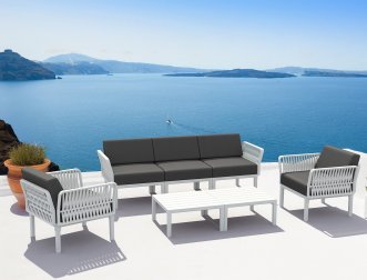 Диван пластиковый трехместный с подушками Portofino Lounge