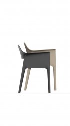 Кресло пластиковое Vondom Hidra Basic черный