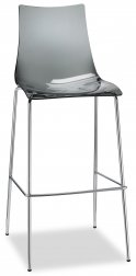 Стул барный прозрачный Scab Design Zebra Antishock серый