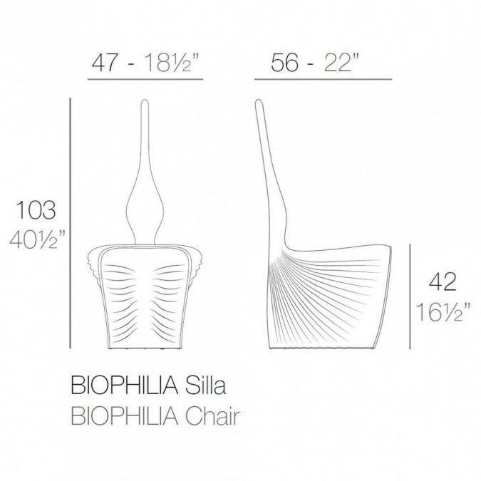Стул пластиковый Vondom Biophilia Basic
