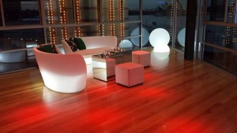 Кресло пластиковое светящееся Rap Chair Lighting