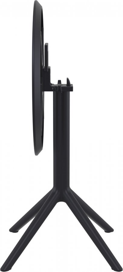 Стол пластиковый складной Sky Folding Table Ø60, черный, Ø600х740 мм