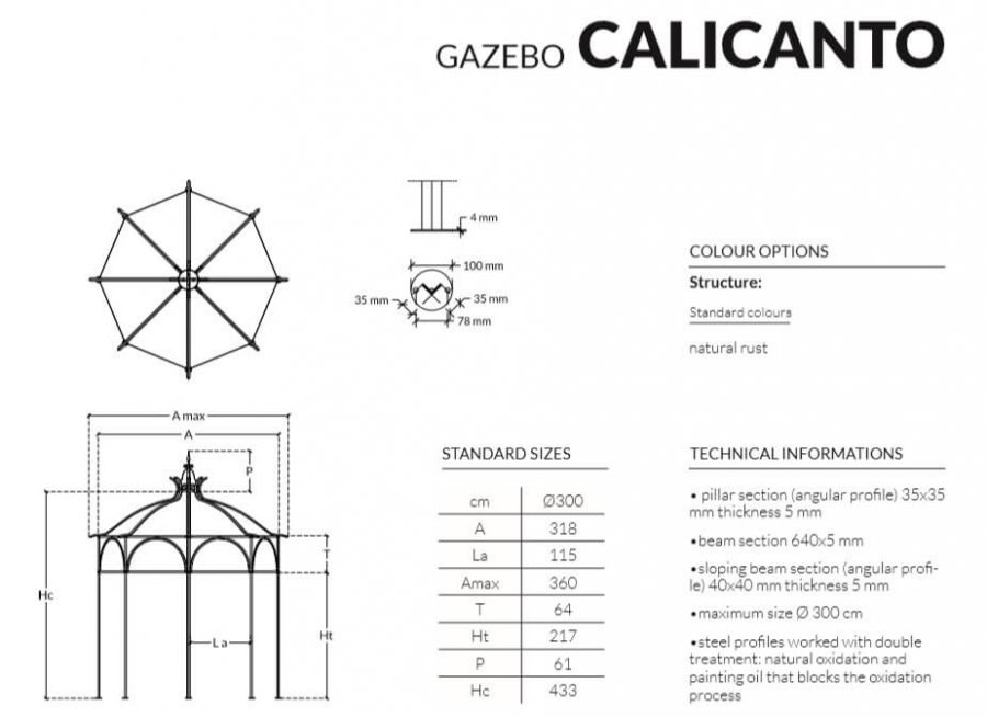 Беседка круглая Calicanto