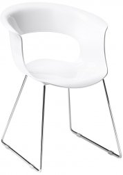 Кресло пластиковое Scab Design Miss B Antishock хром, белый
