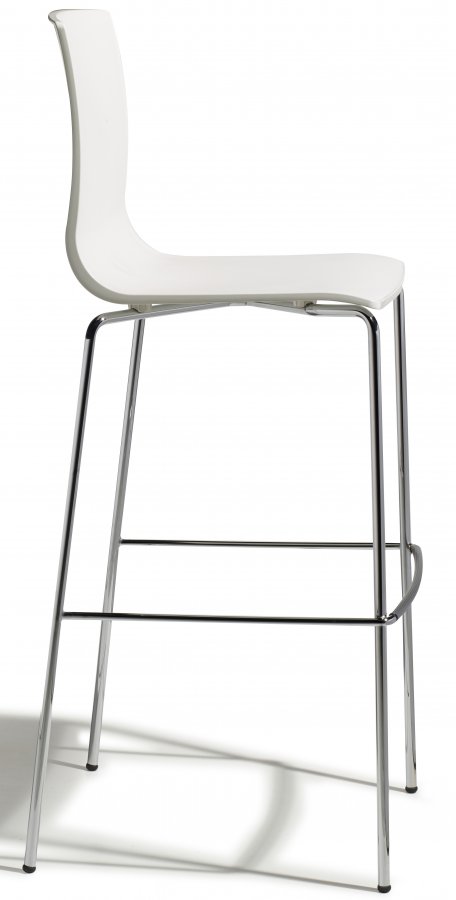 Стул барный пластиковый Scab Design Alice Barstool хром, лен