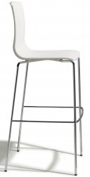 Стул барный пластиковый Scab Design Alice Barstool хром, лен