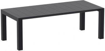 Стол пластиковый раздвижной Vegas Table Medium, черный, 1800-2200х1000х750 мм