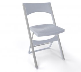 Стул пластиковый складной Gaber Compact жемчужно-серый