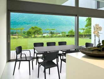 Стол пластиковый Air Table 180, черный, 1800х900х740 мм